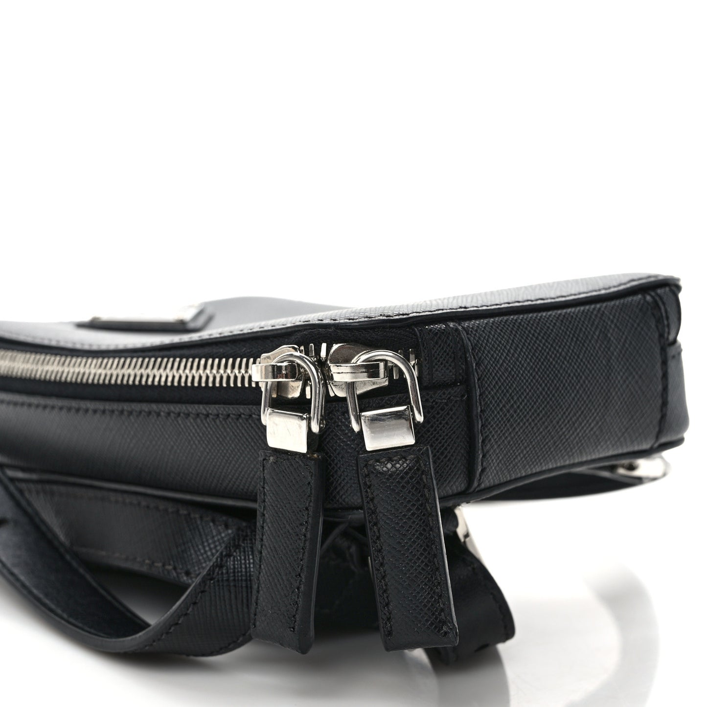 Saffiano Harness Crossbody Travel Pouch Black