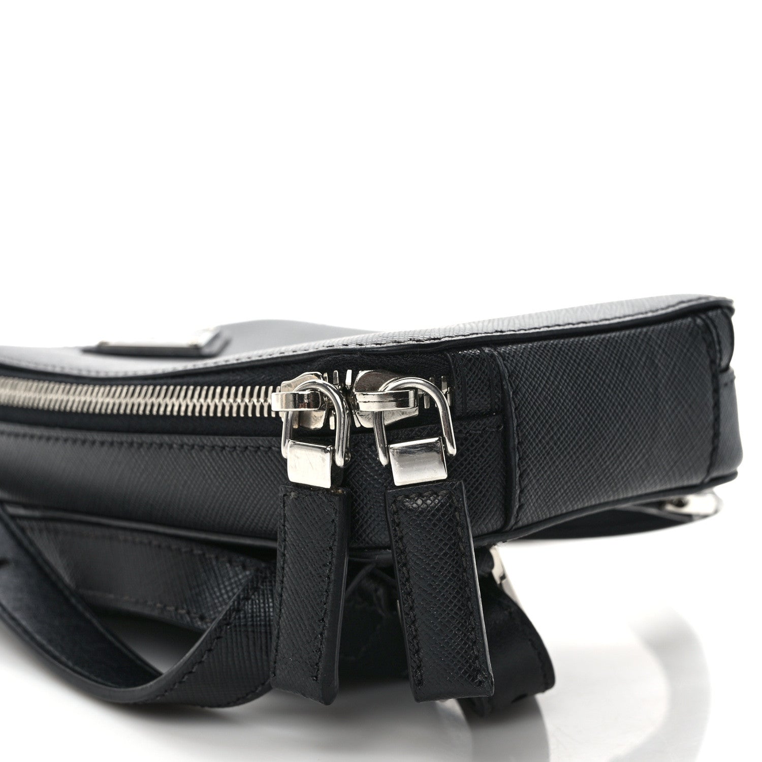 Prada Saffiano Harness Crossbody Travel Pouch Black 7 of 8