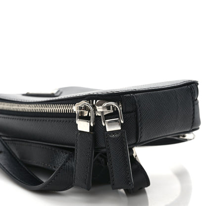 Prada Saffiano Harness Crossbody Travel Pouch Black 7 of 8