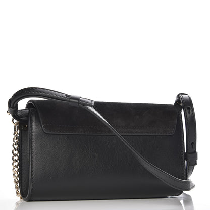 Chloe Suede Calfskin Faye Wallet On Strap Black 3 of 7