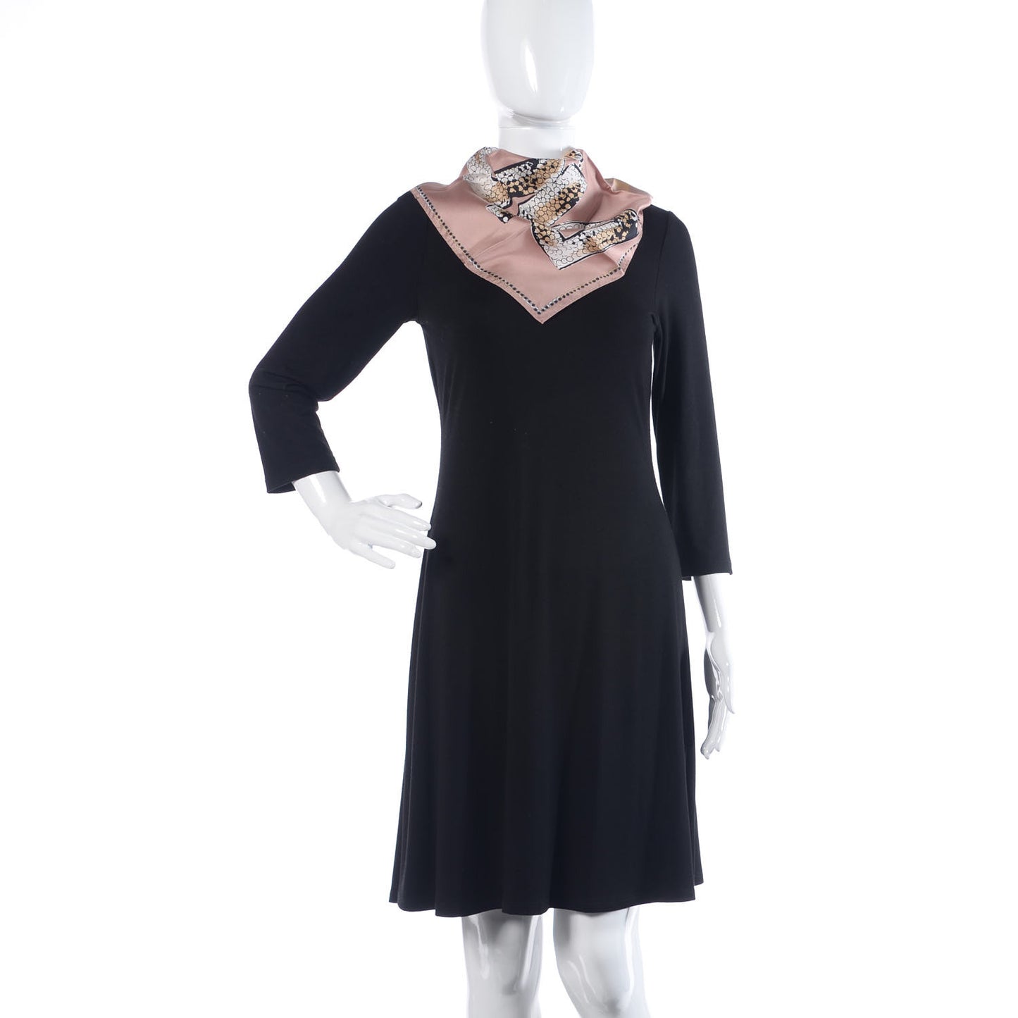 Silk Dior's Victim Print Square Scarf Pink