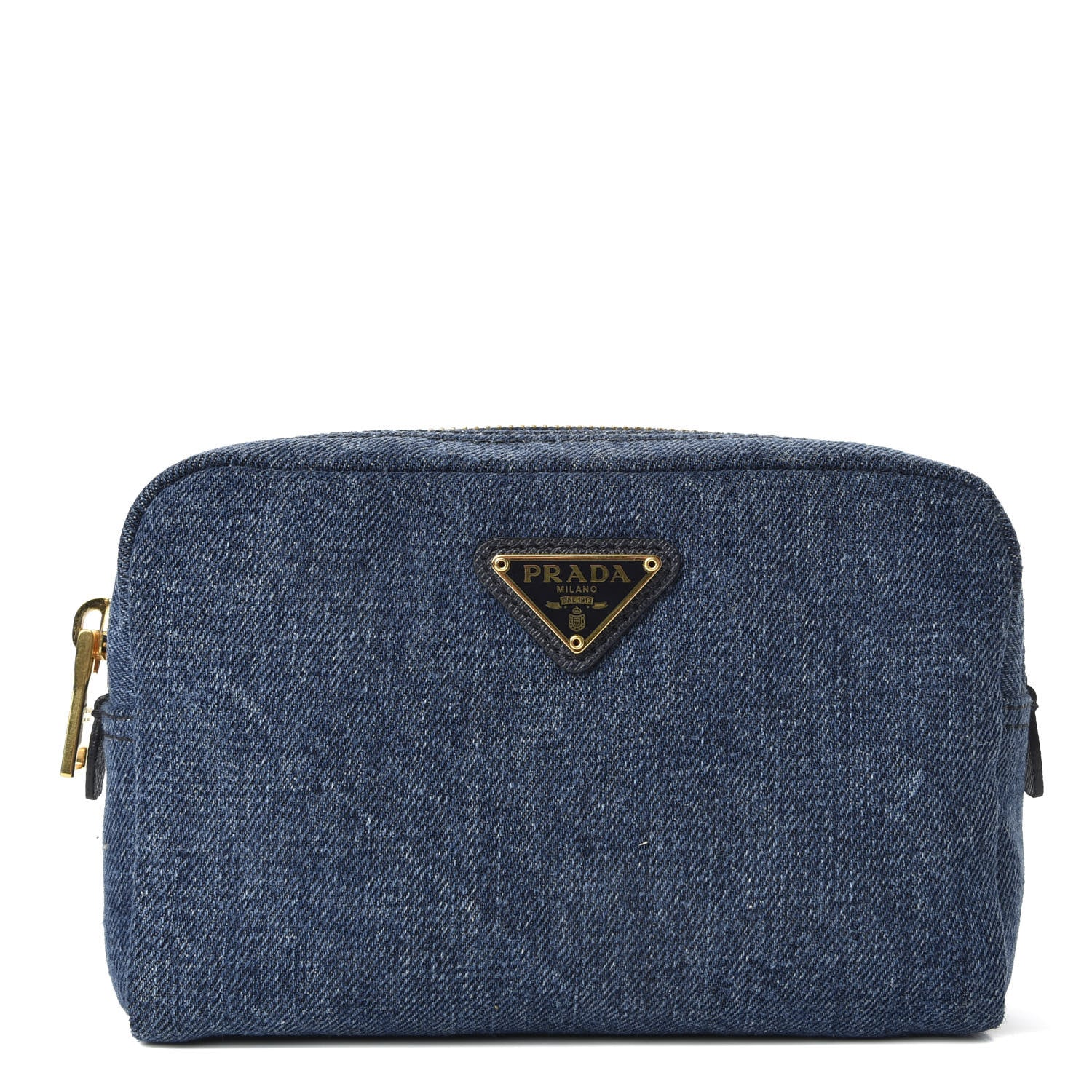 Prada Denim Cosmetic Pouch Bleu 1 of 7