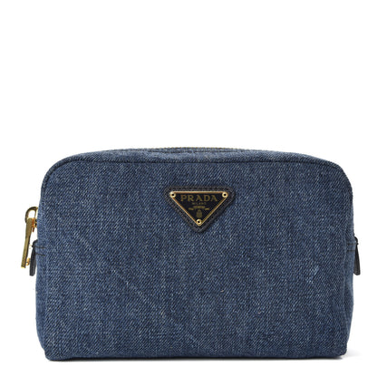 Prada Denim Cosmetic Pouch Bleu 1 of 7