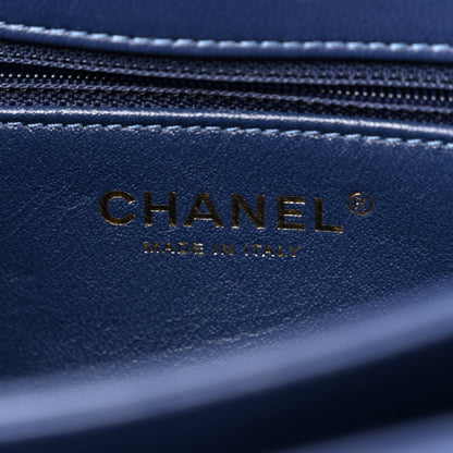 Chanel Lambskin Quilted Medium Trendy CC Flap Dual Handle Bag Blue 6 of 11