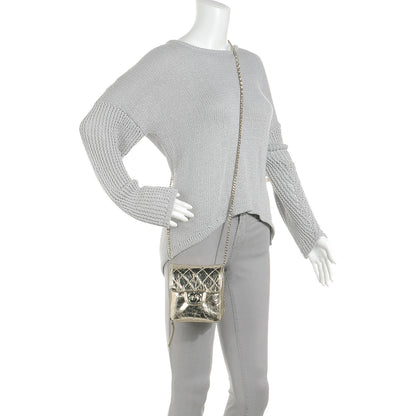 Chanel Metallic Calfskin Mini Flap Gold 2 of 8