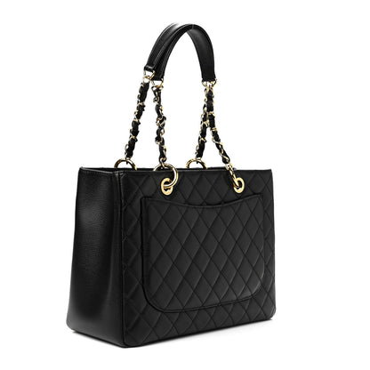 Chanel Caviar Quilted Grand Shopping Tote GST Black 3 of 13