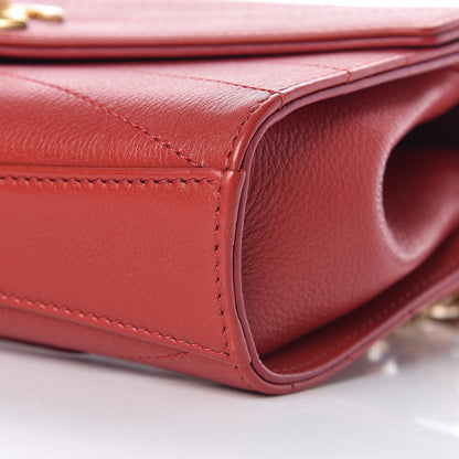 Chanel Calfskin Chevron Stitched Coco Waist Bag Red 7 of 13