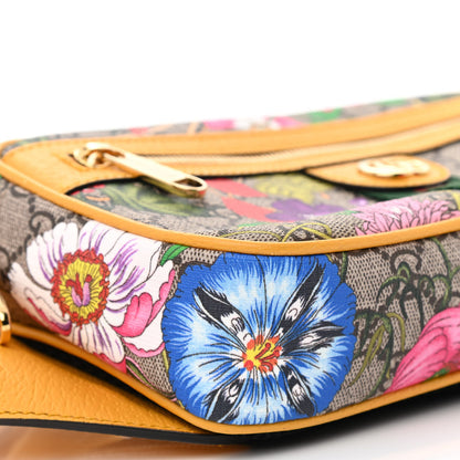 Gucci GG Supreme Monogram Flora Medium Ophidia Belt Bag Beige Multicolor Crop 9 of 10