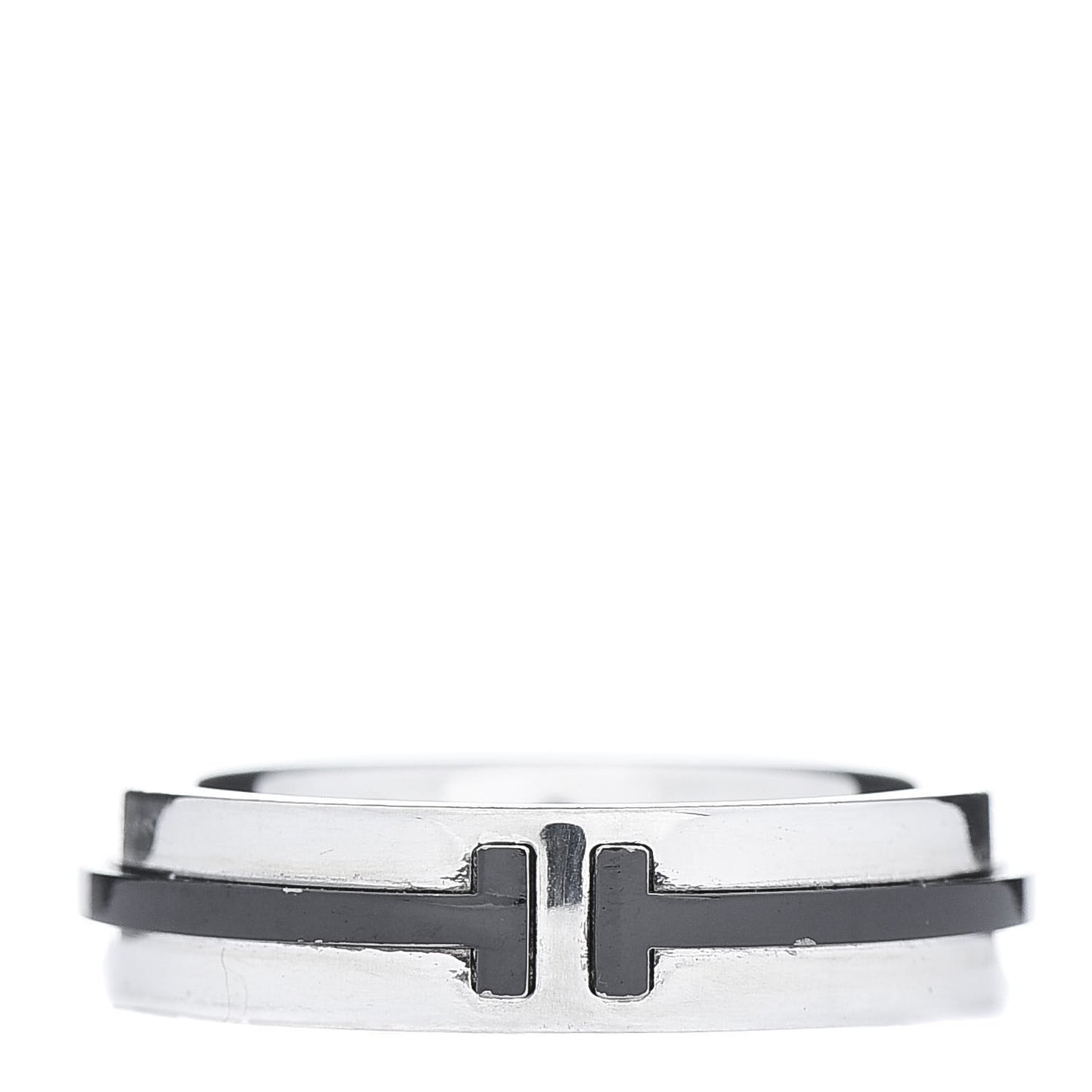 Sterling Silver Titanium T Two Ring 58 8.25