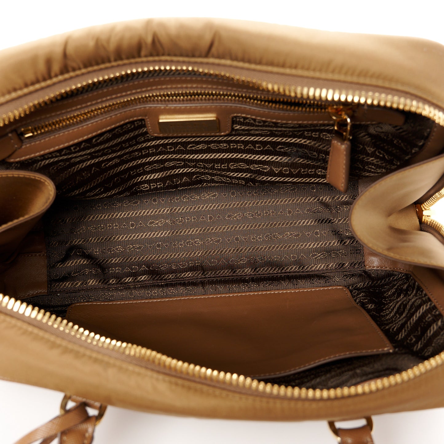 Re-Nylon Saffiano Medium Re-Edition 1978 Two Handle Bag Sughero