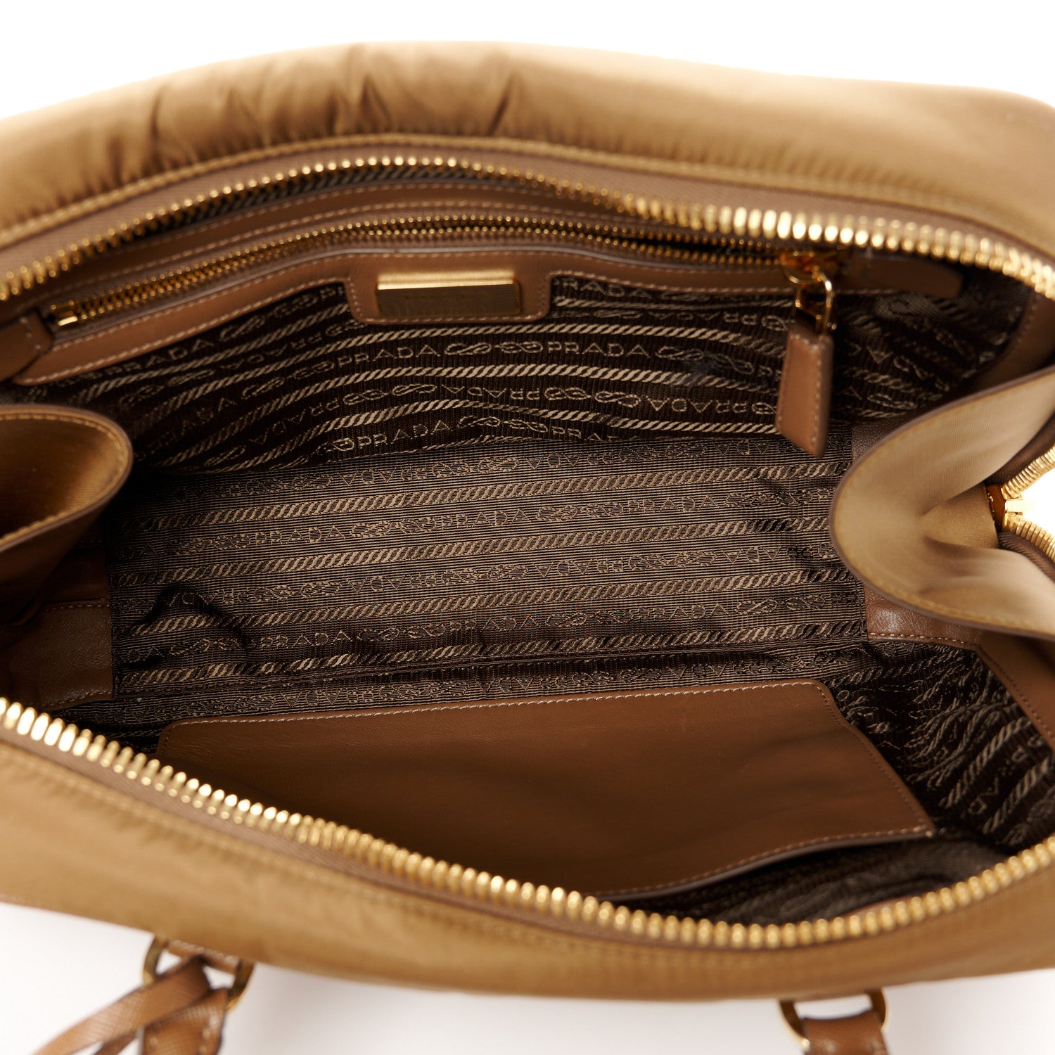Prada Re-Nylon Saffiano Medium Re-Edition 1978 Two Handle Bag Sughero 5 of 10
