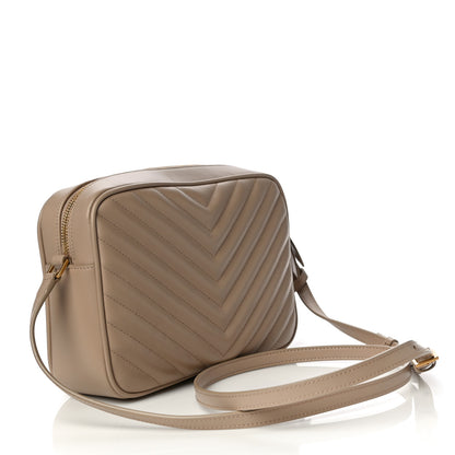 Saint Laurent Calfskin Matelasse Monogram Lou Camera Bag Dark Latte 3 of 10