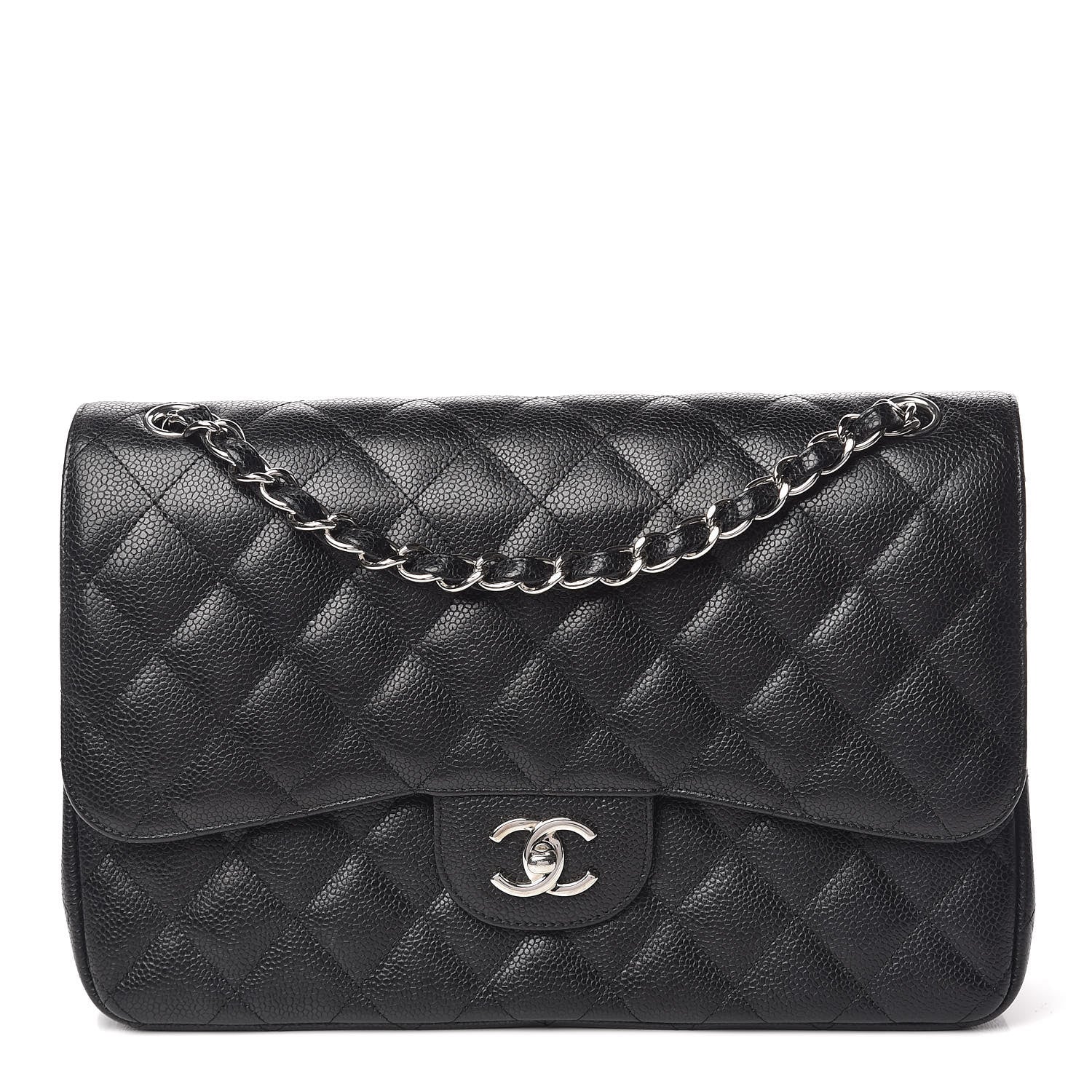 Chanel Caviar Quilted Jumbo Double Flap Black 1 of 17