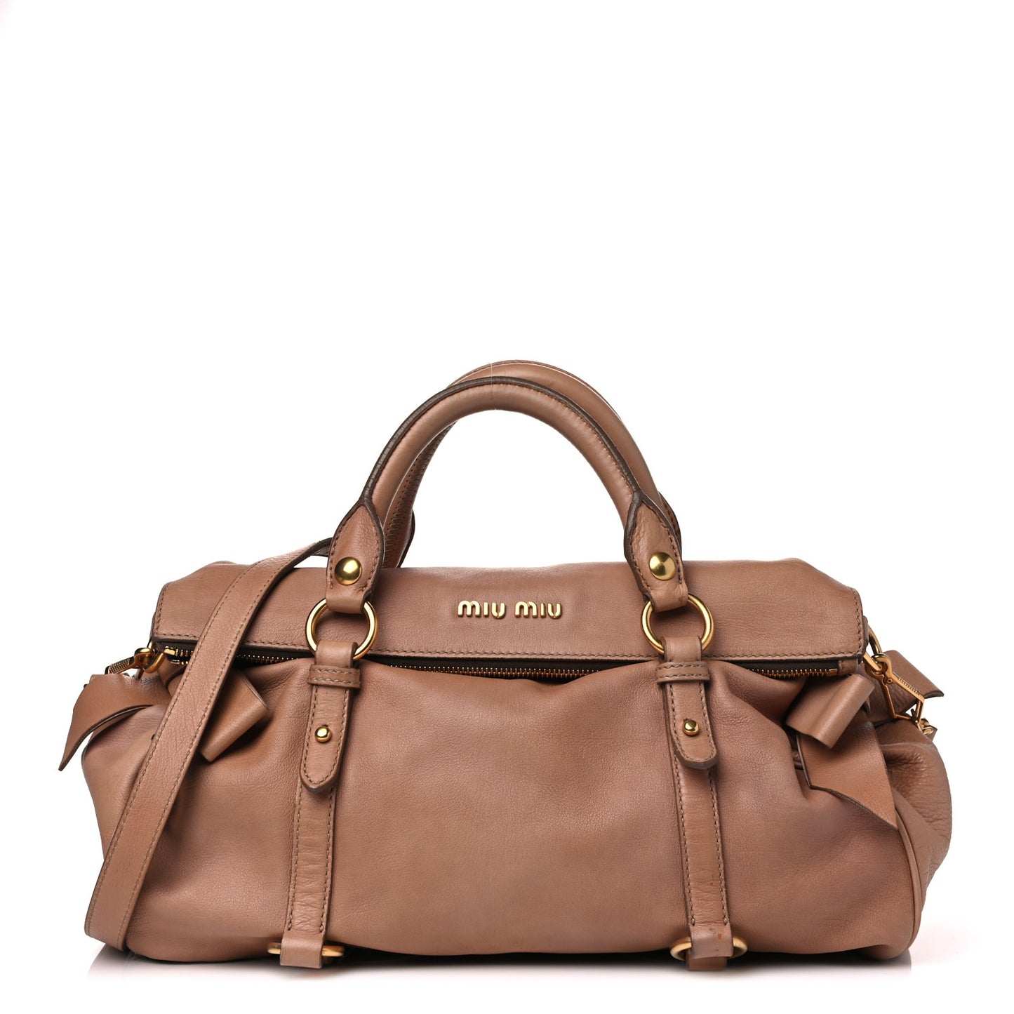 Vitello Medium Bow Bag Brown