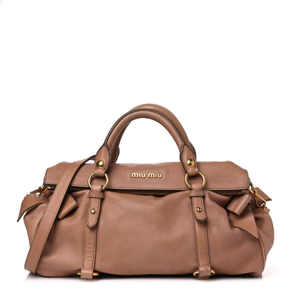 Miu Miu Vitello Medium Bow Bag Brown 1 of 15