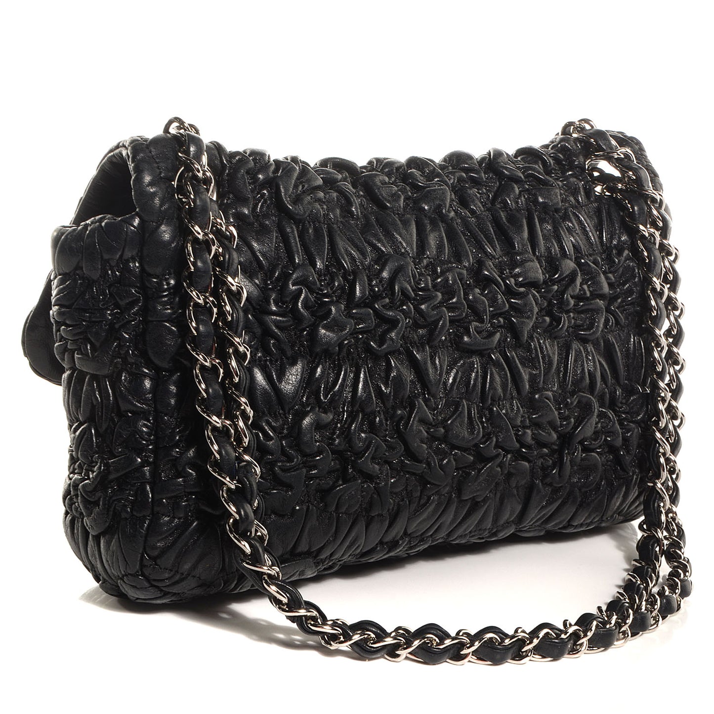 Lambskin Astrakan Small Flap Black