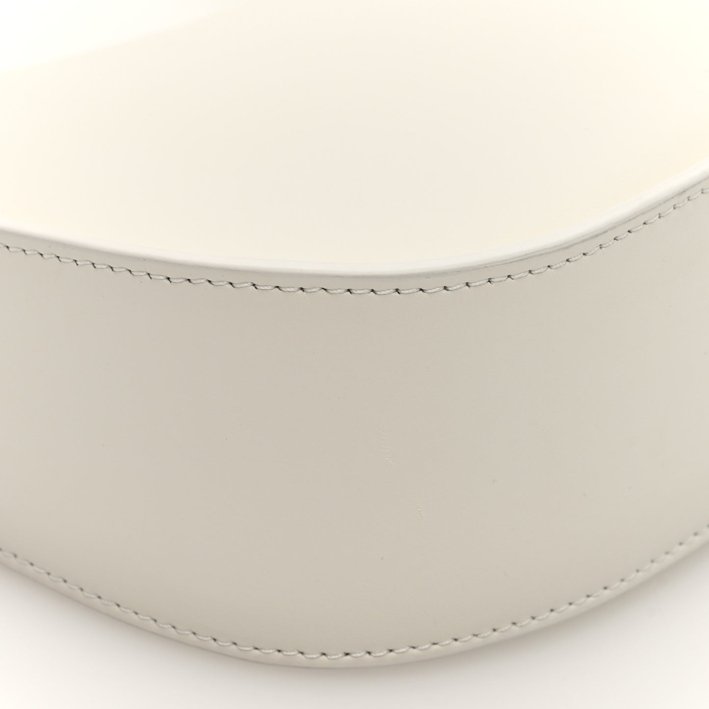 Smooth Calfskin Half Moon Shoulder Bag New Ivory