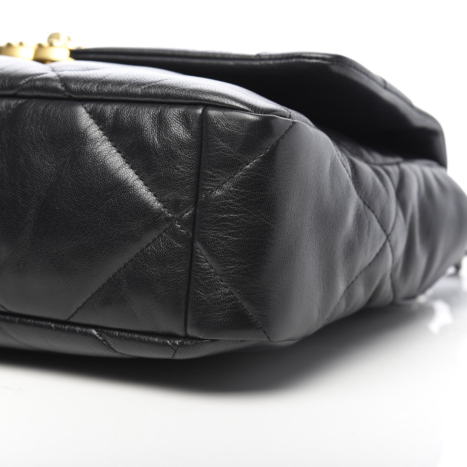 Chanel Goatskin Quilted Large 19 Flap Black 10 of 13