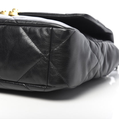 Chanel Goatskin Quilted Large 19 Flap Black 10 of 13