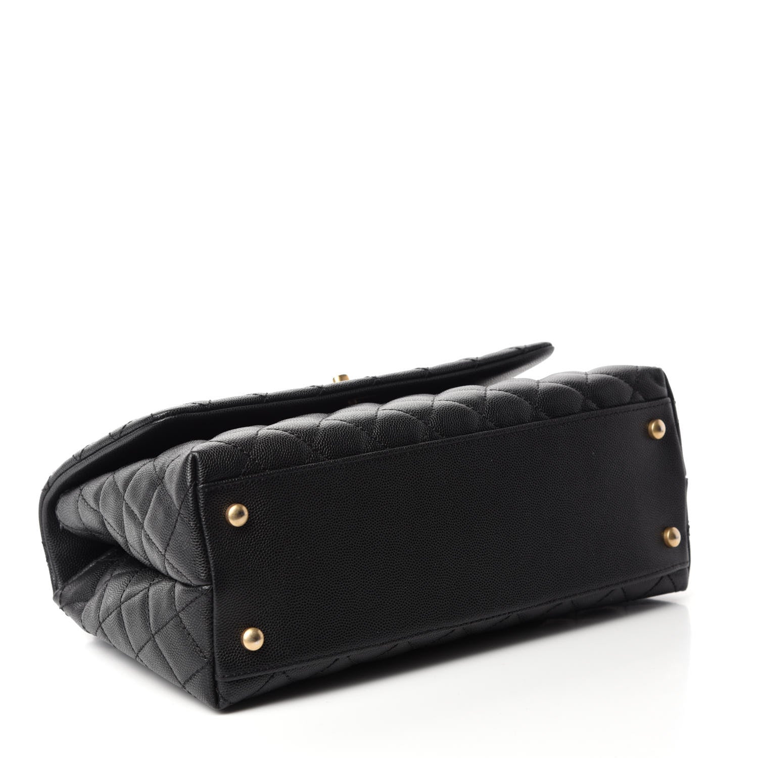 Chanel Caviar Lizard Quilted Small Coco Handle Flap Black 4 of 10