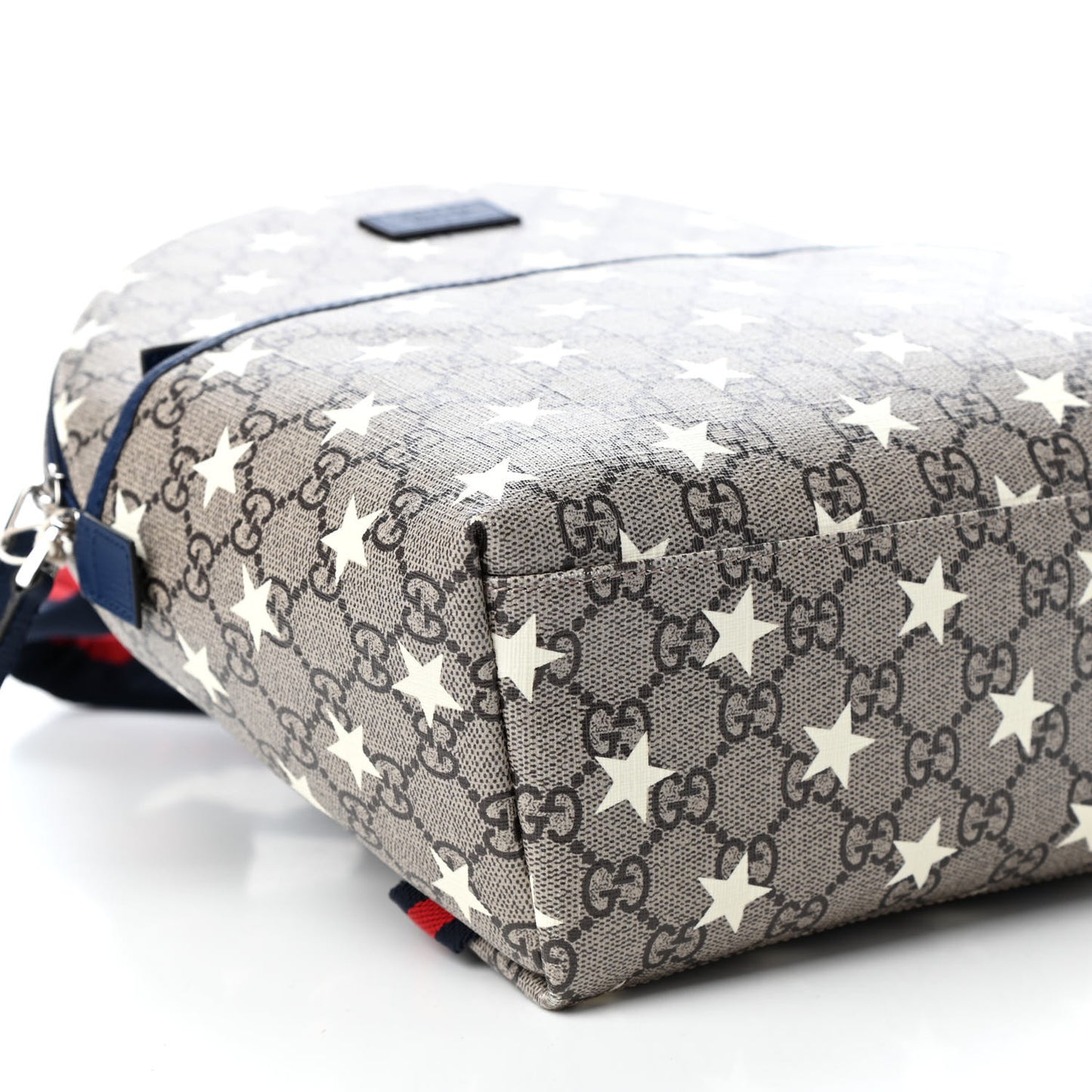 GG Supreme Monogram Stars Childrens Backpack Beige Ebony Yellow Royal
