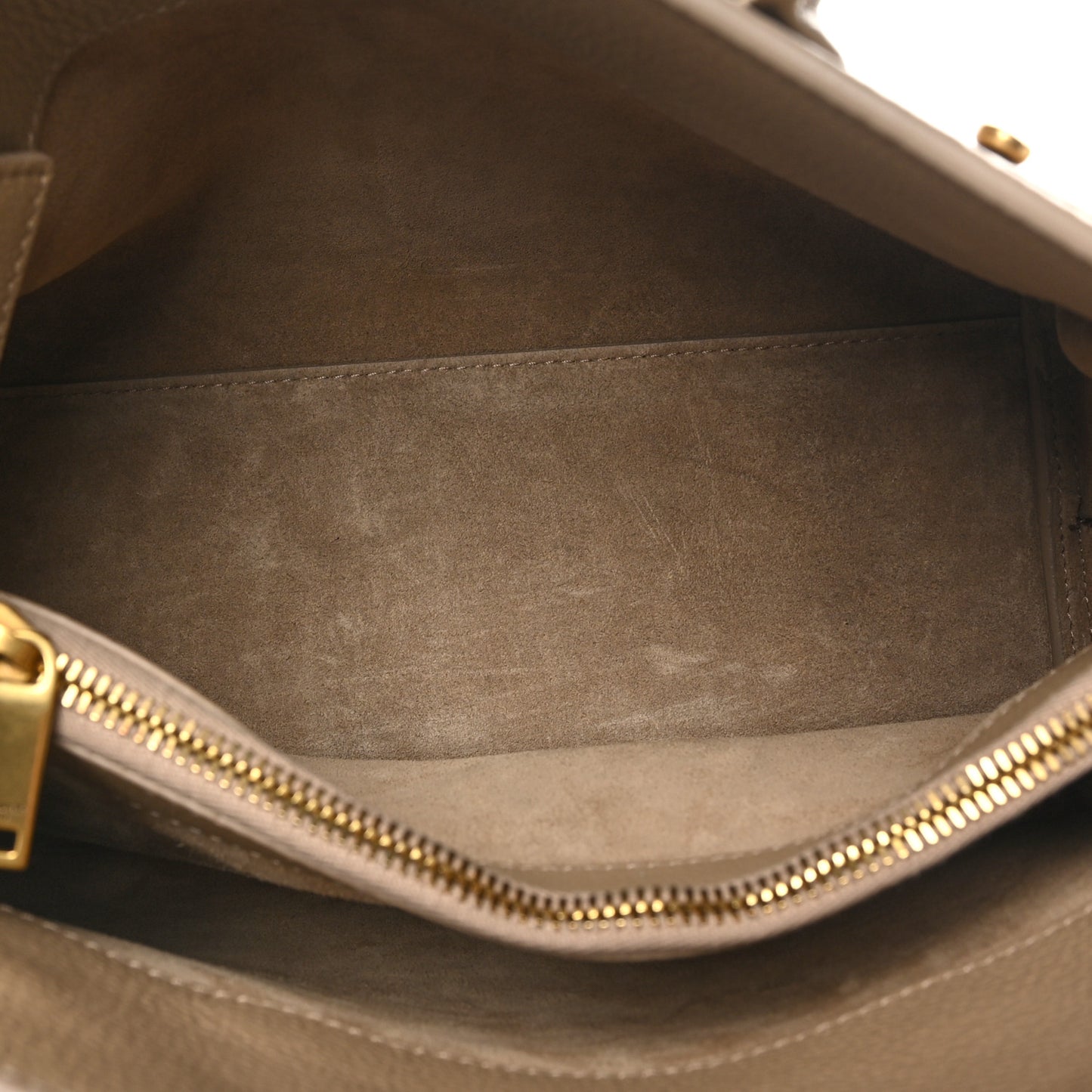 Grained Calfskin Baby Sac De Jour Souple Dark Beige