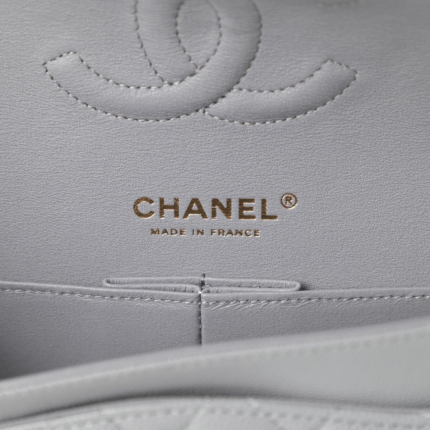 Chanel Caviar Quilted Medium Double Flap Grey 6 of 11