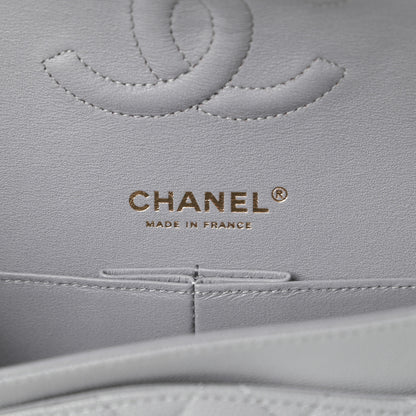 Chanel Caviar Quilted Medium Double Flap Grey 6 of 11