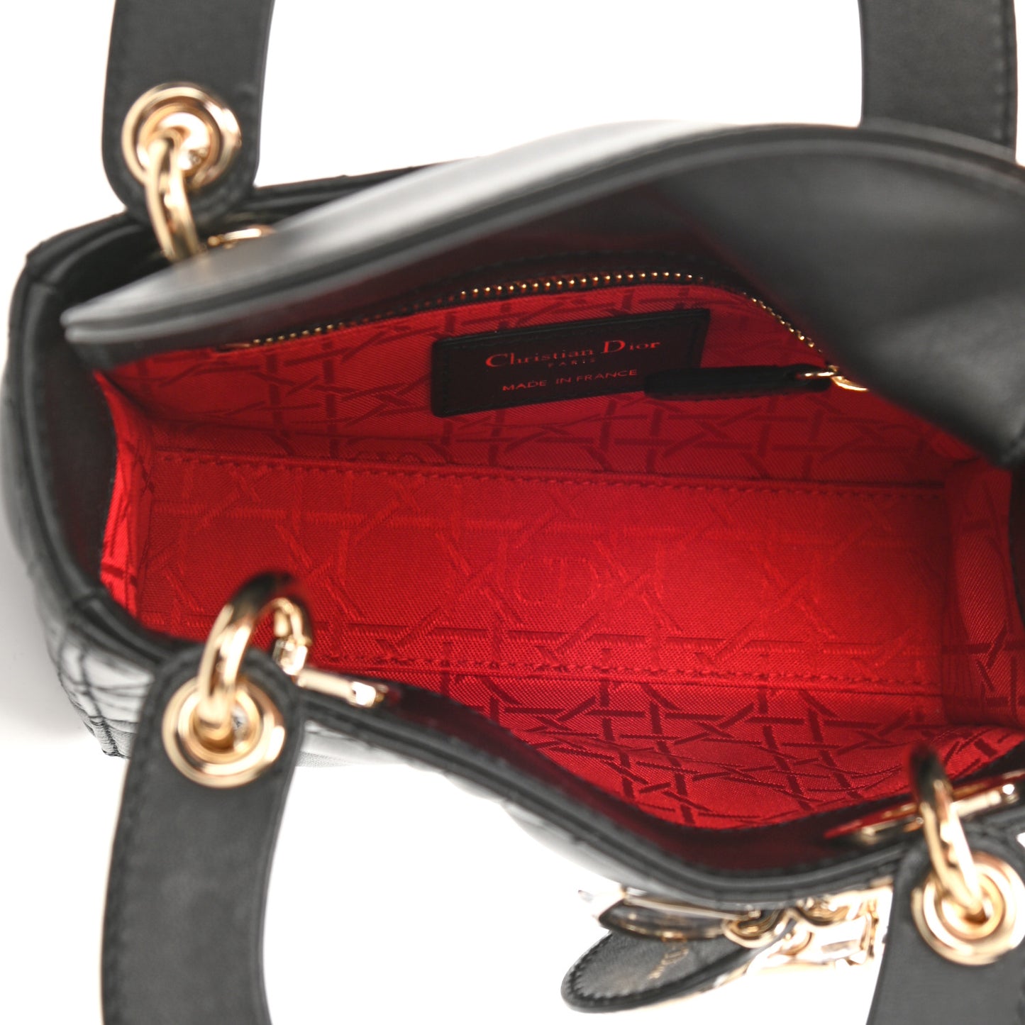 Lambskin Cannage Mini Lady Dior Black