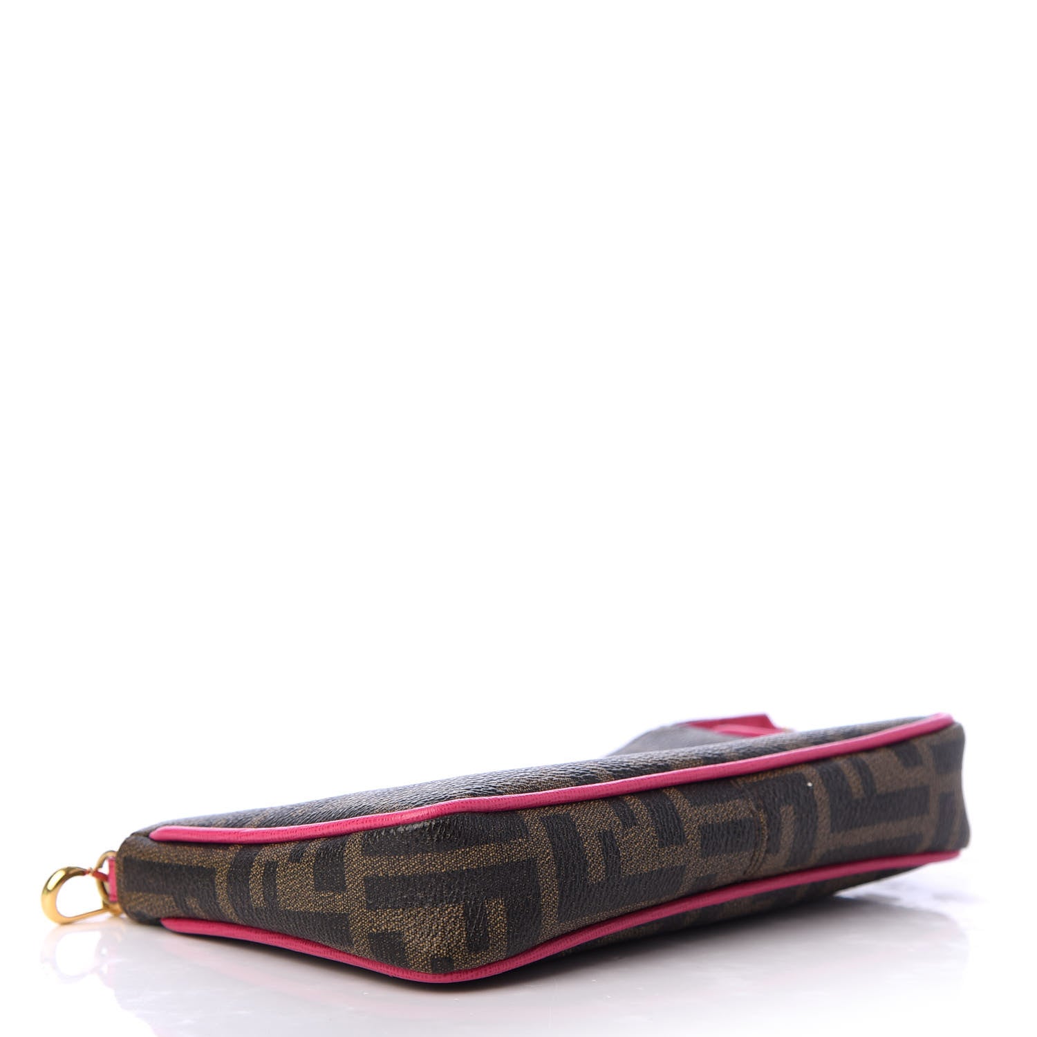 Fendi Zucca Spalmati Vitello Elite Pochette Tobacco Ciclamino 4 of 8