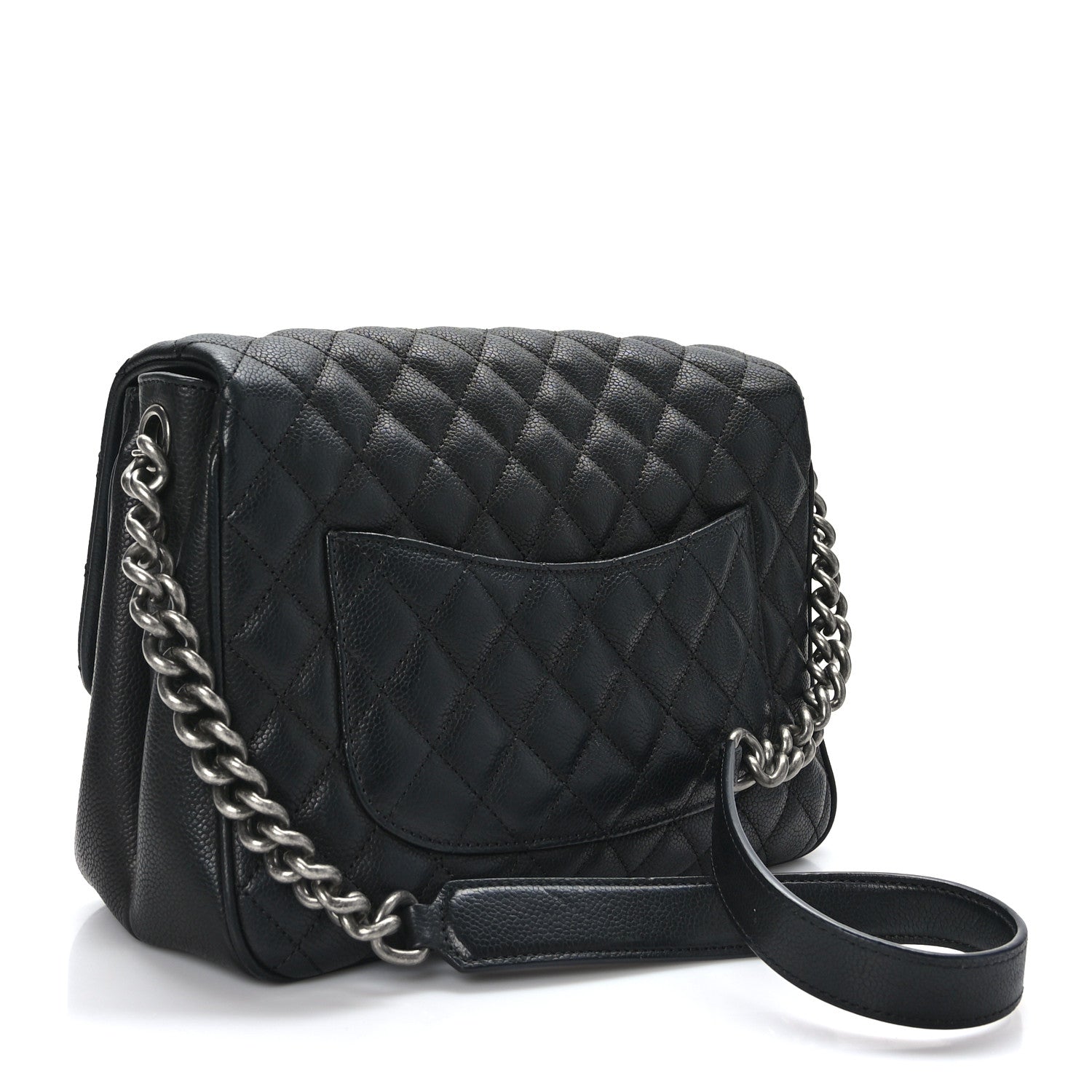 Chanel Caviar Quilted Medium Rock In Rome Single Flap Black 3 of 9