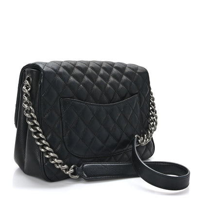 Chanel Caviar Quilted Medium Rock In Rome Single Flap Black 3 of 9