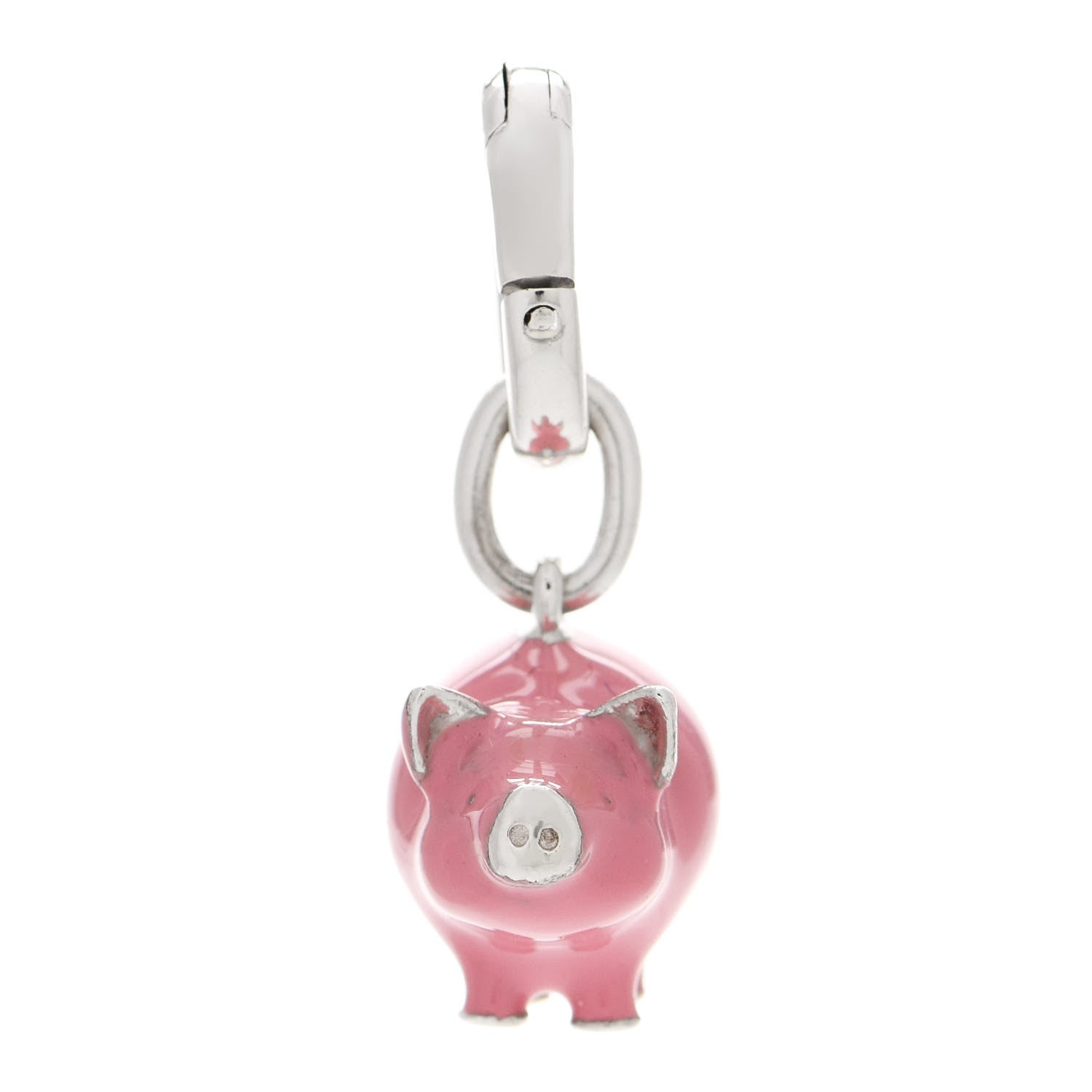 Tiffany Sterling Silver Enamel Pig Charm Pink 4 of 7