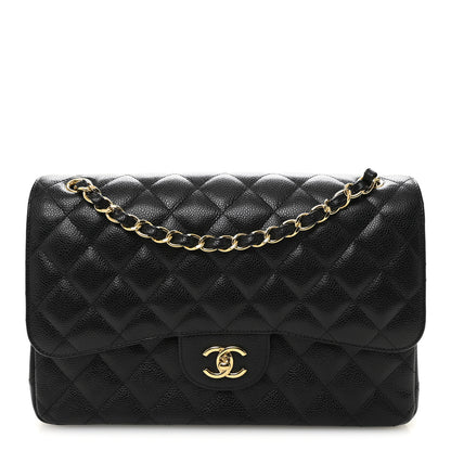 Chanel Caviar Quilted Jumbo Double Flap Black 1 of 10