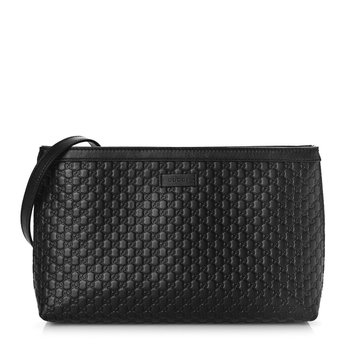 Microguccissima Flat Crossbody Black