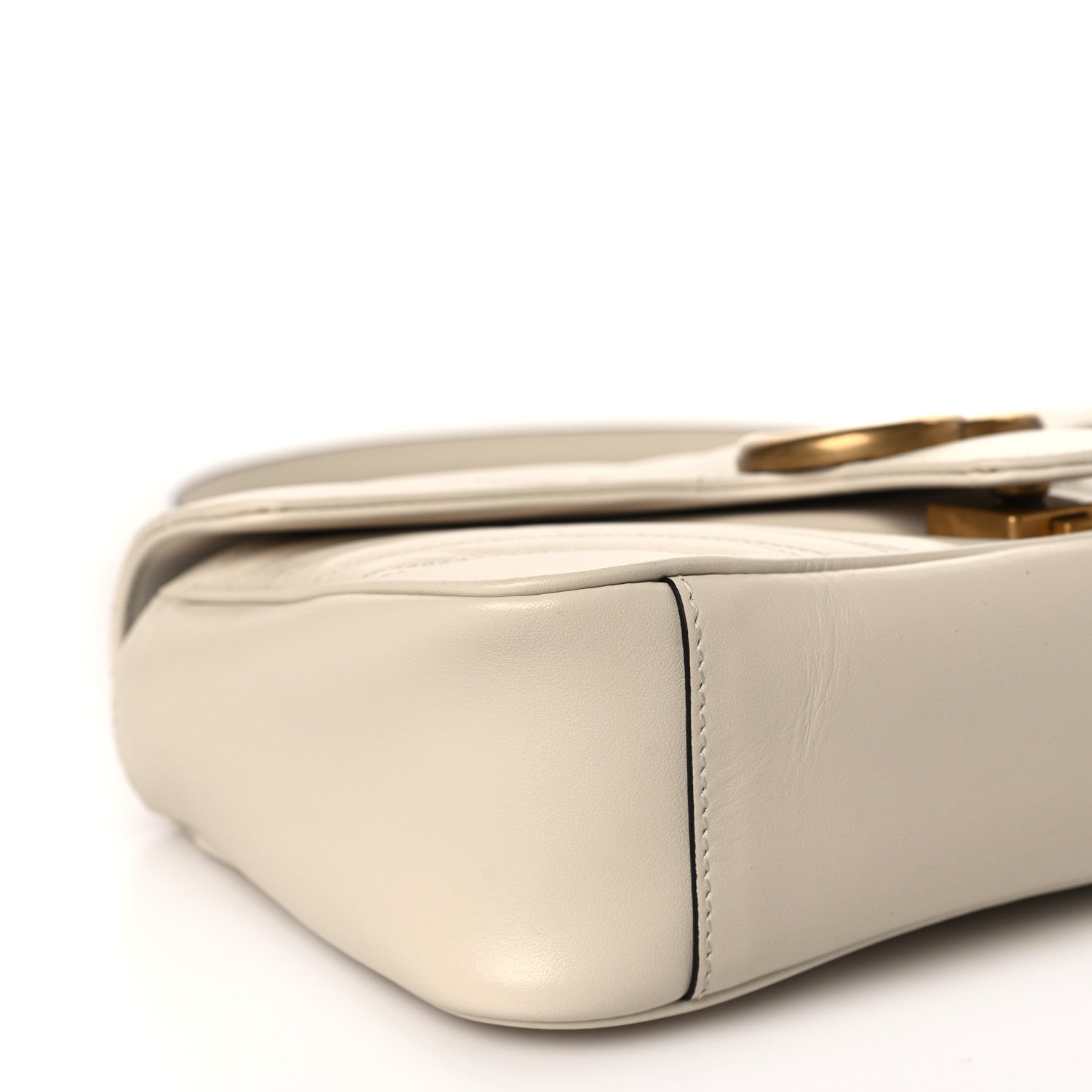 Gucci Calfskin Matelasse Small GG Marmont Shoulder Bag White 8 of 10