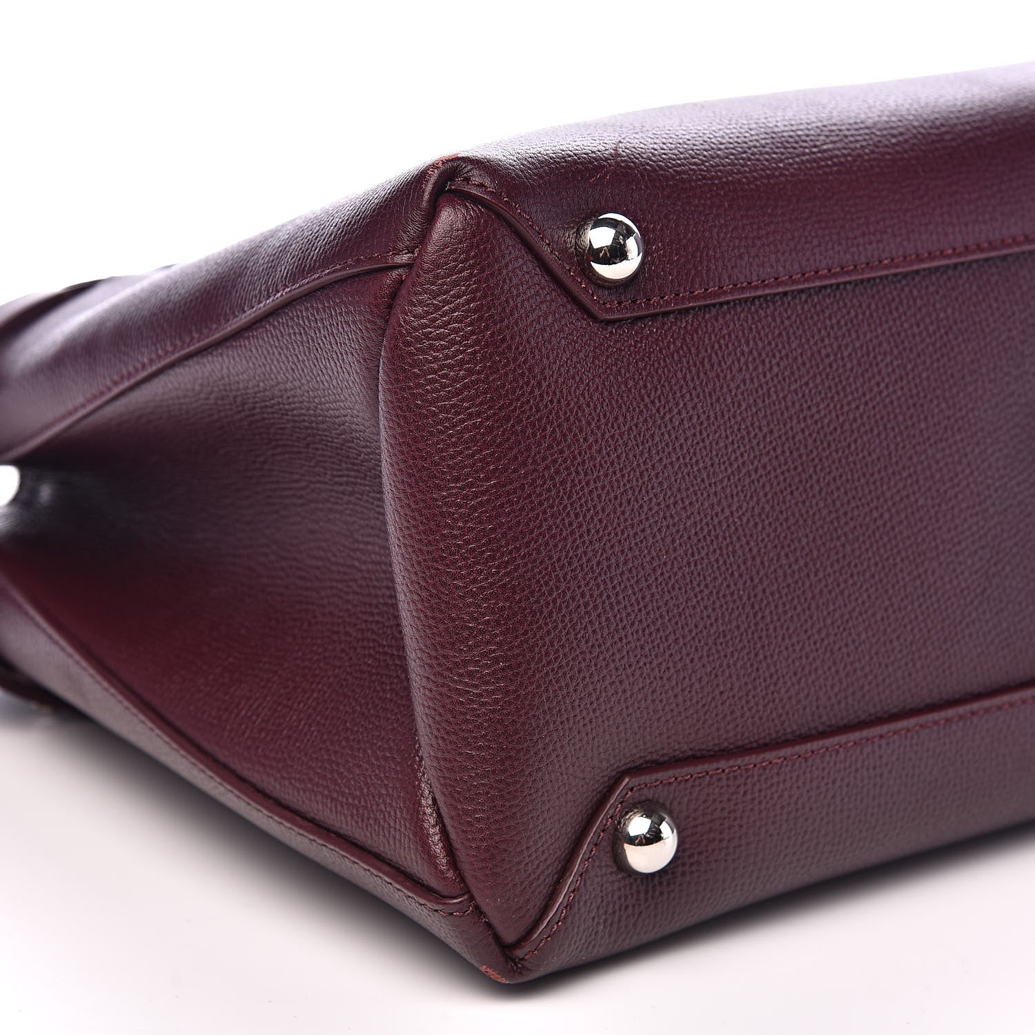 Burberry Derby Calfskin House Check Medium Banner Tote Burgundy 8 of 12