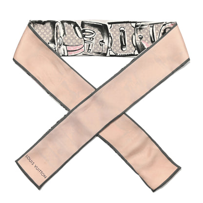 Louis Vuitton Silk Monogram Trunks Bandeau Rose Poudre 1 of 5