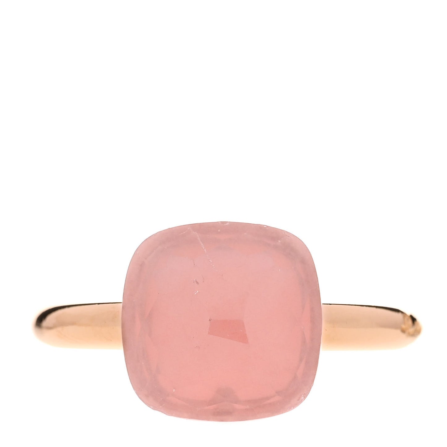 18K Rose Gold Rose Quartz Classic Nudo Ring 47 4