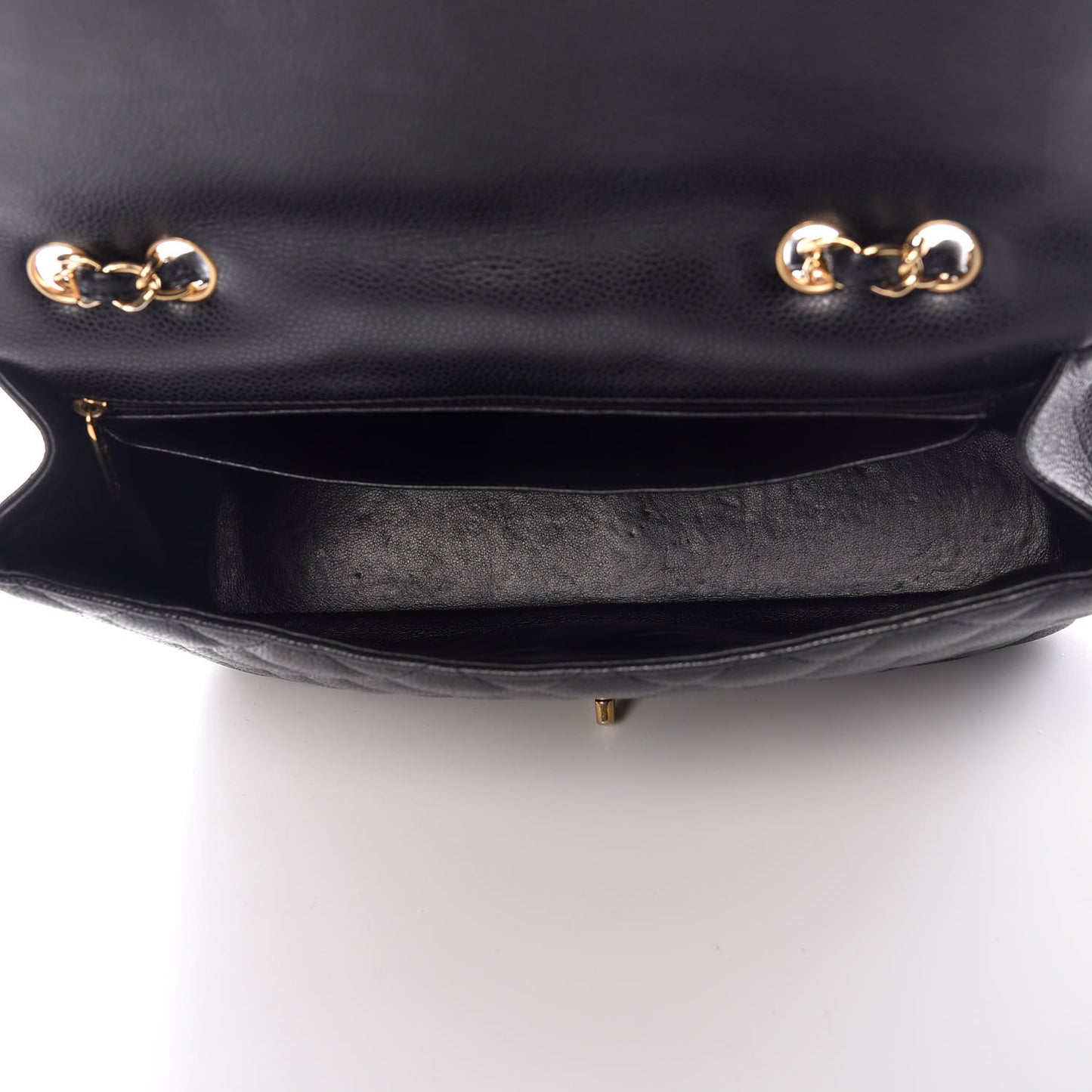 Caviar Quilted Jumbo Single Flap Black