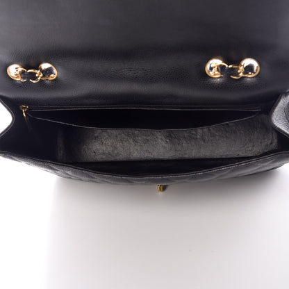 Chanel Caviar Quilted Jumbo Single Flap Black 5 of 9