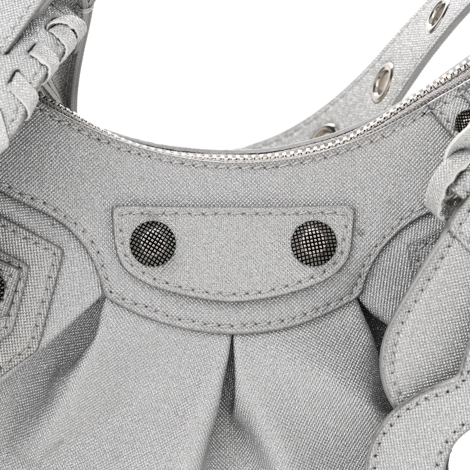 Balenciaga Sparkling Fabric Le Cagole Shoulder Bag XS Silver 7 of 9