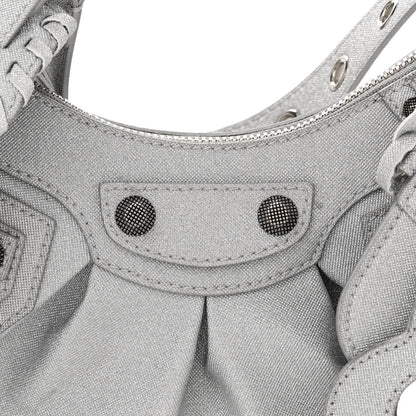 Balenciaga Sparkling Fabric Le Cagole Shoulder Bag XS Silver 7 of 9