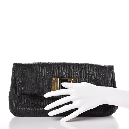 Louis Vuitton Calfskin Quilted Monogram Altair Clutch Black 2 of 7