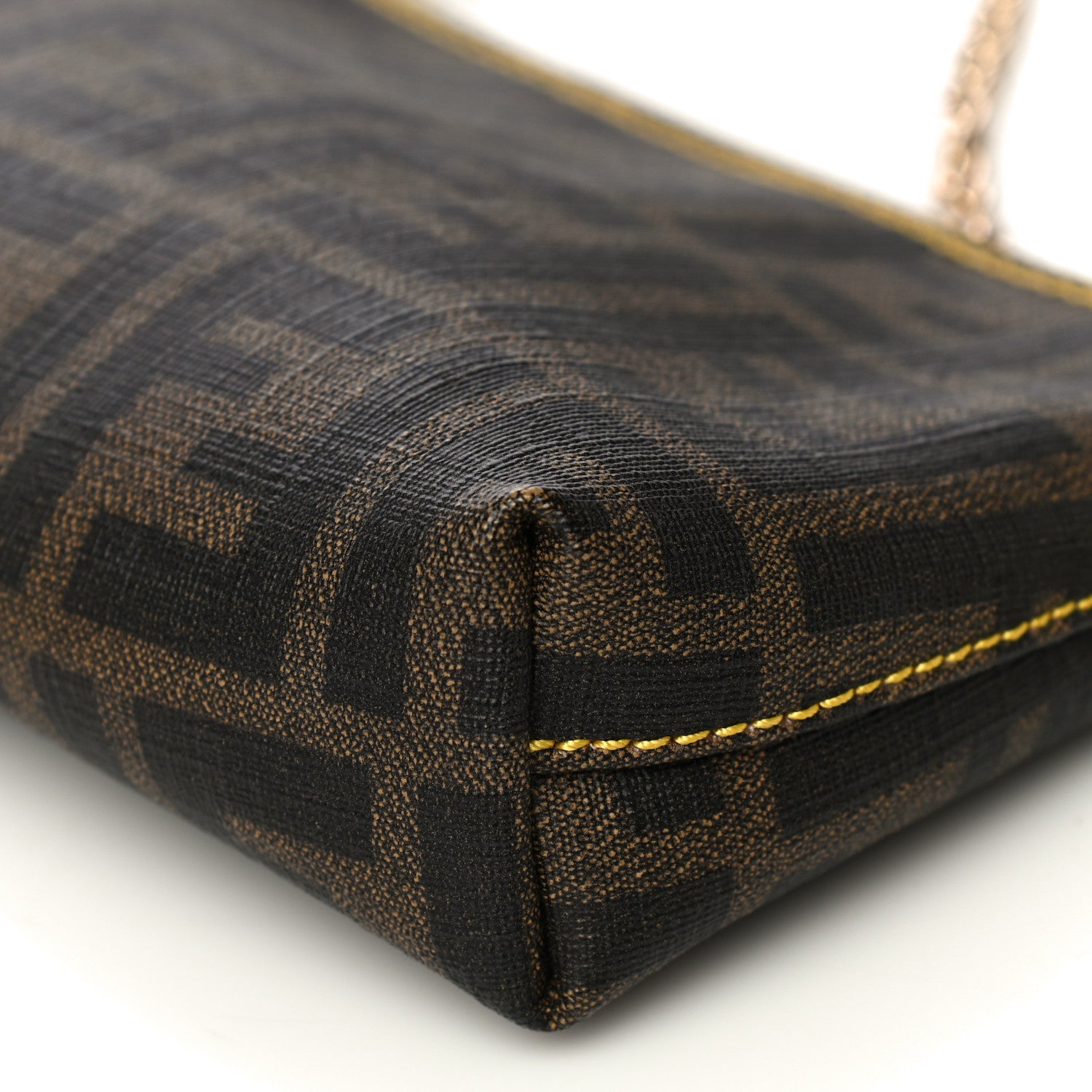 Fendi Zucca Spalmati Pochette Tobacco Giallo 11 of 11