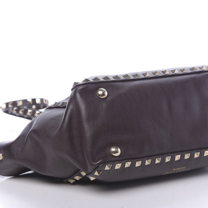Valentino Garavani Vitello Small Rockstud Tote Griotte 13 of 14