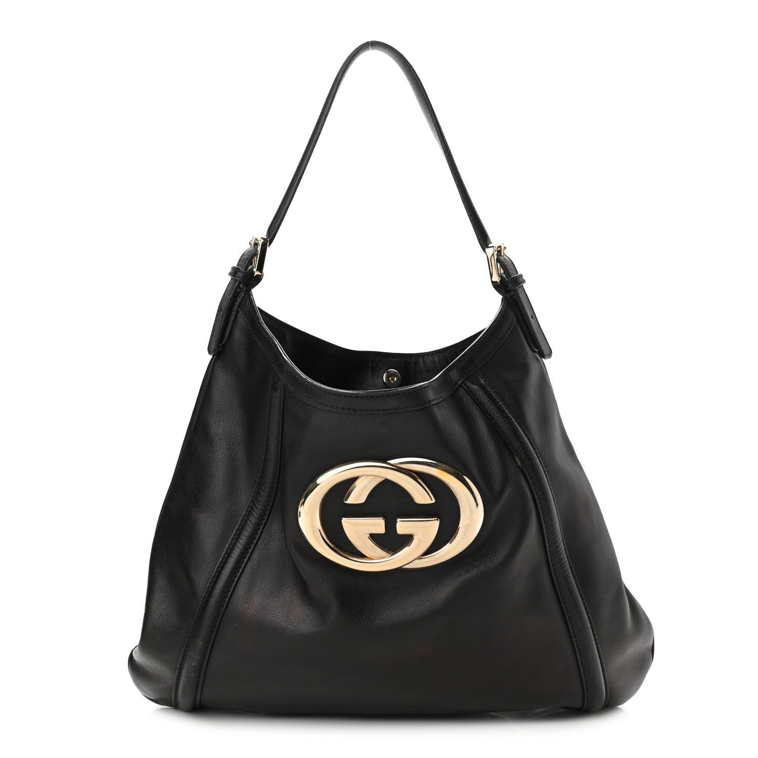 Gucci Calfskin Medium Britt Hobo Black 1 of 12