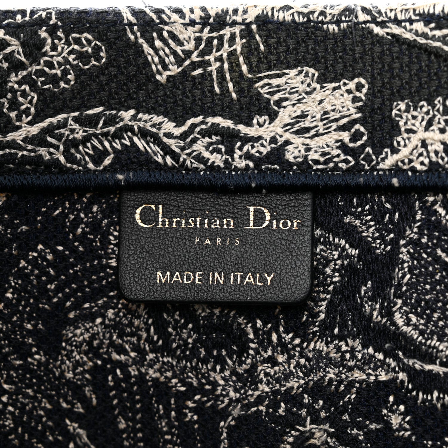 Christian Dior Canvas Embroidered Medium Dioriviera Toile De Jouy Reverse Book Tote Blue 6 of 14