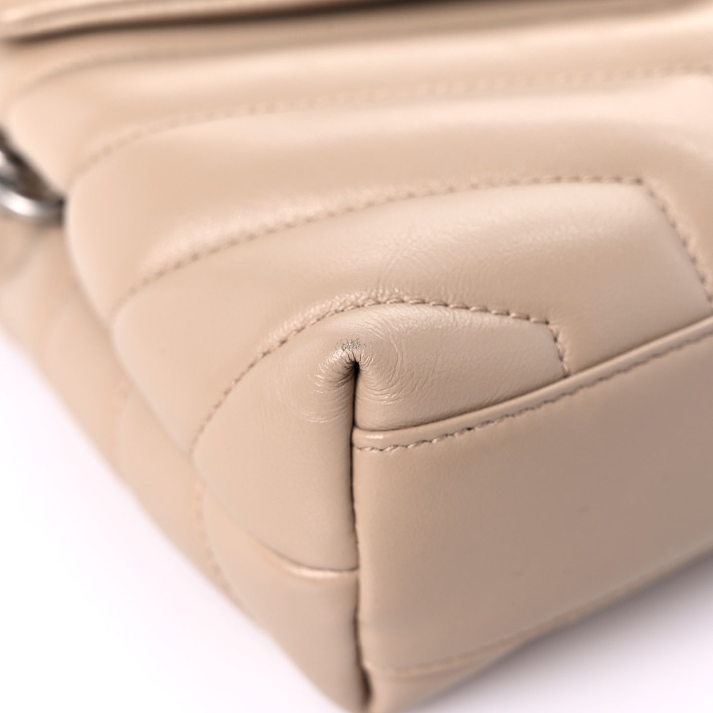 Calfskin Y Quilted Monogram Toy Loulou Crossbody Bag Latte