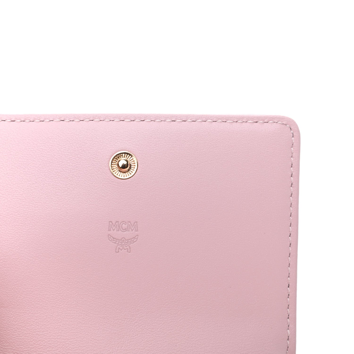 MCM Visetos Trifold Wallet Pink 7 of 9